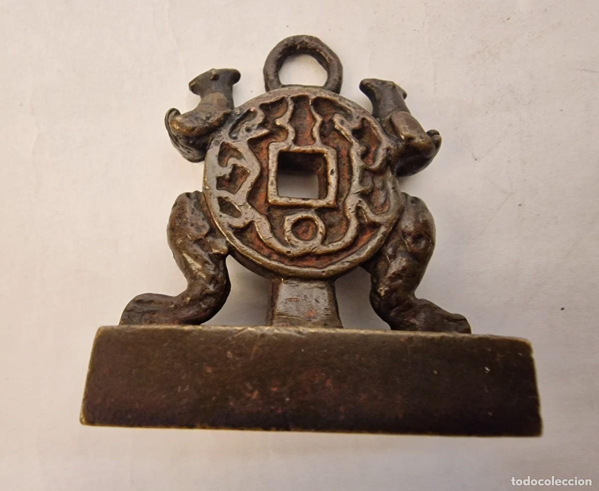 Arte: Sello en bronce Japones - Foto 5