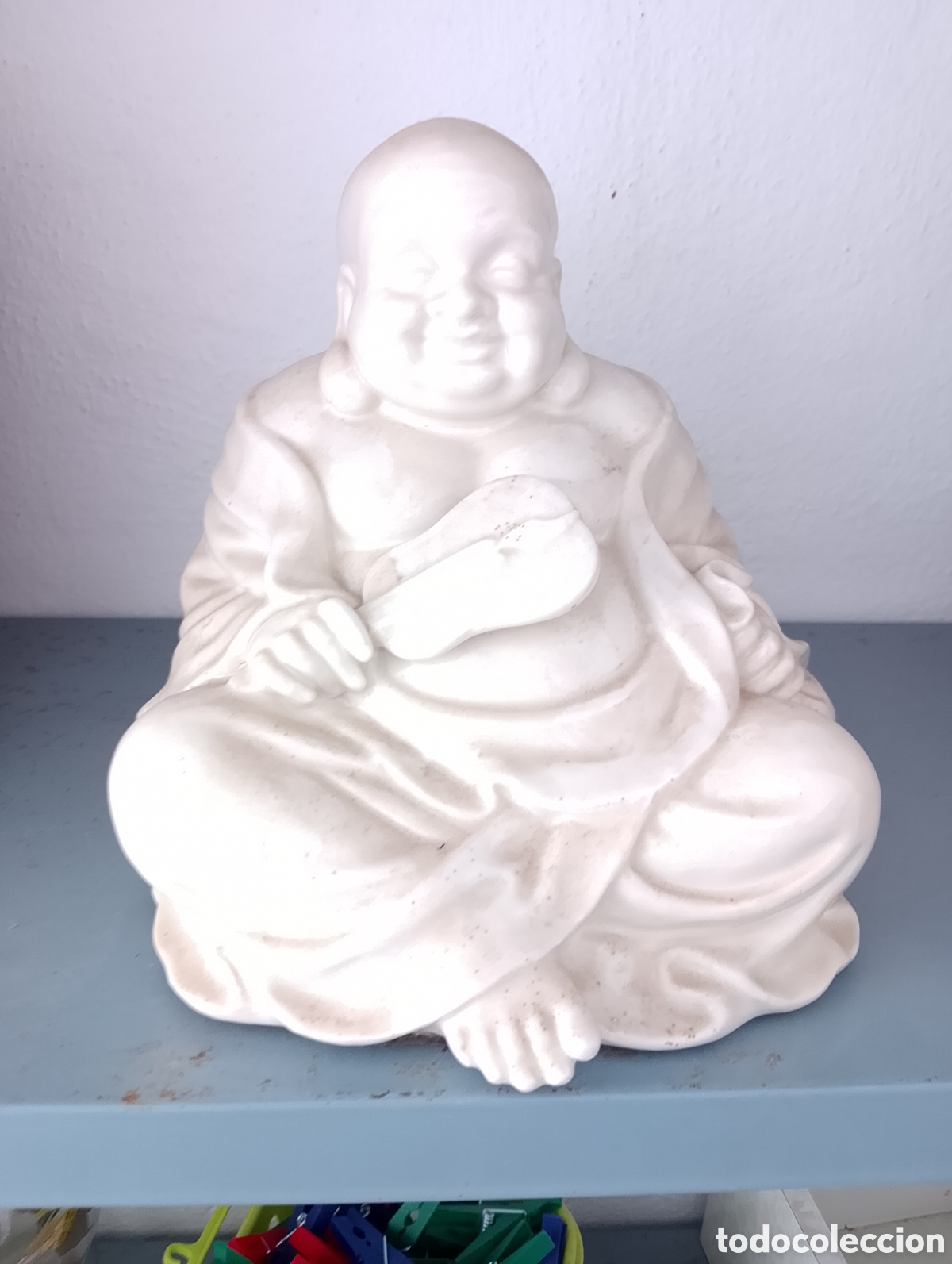 Arte: Buda blanco porcelana. ..... - Foto 2