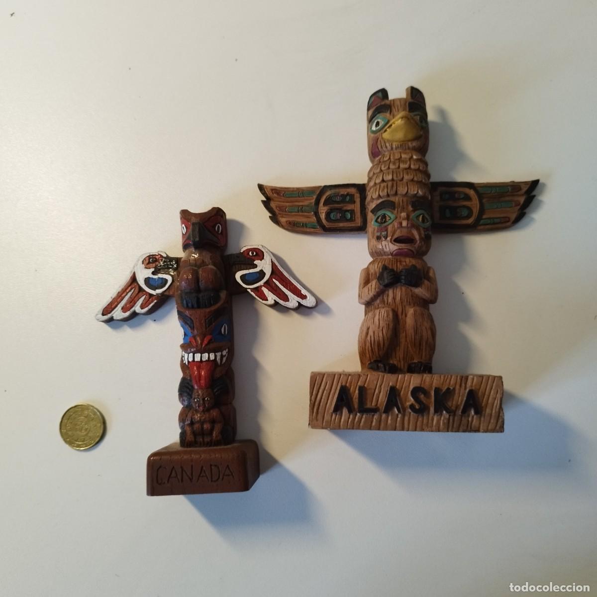 Arte: Mini totems madera Canada y Alaska - Foto 1
