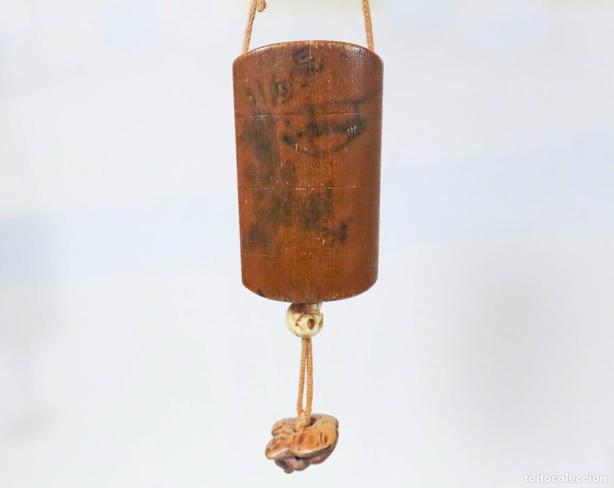 Arte: ANTIGUO INRO CON NETSUKE Y OJIME JAPON&Eacute;S EDO - Foto 1