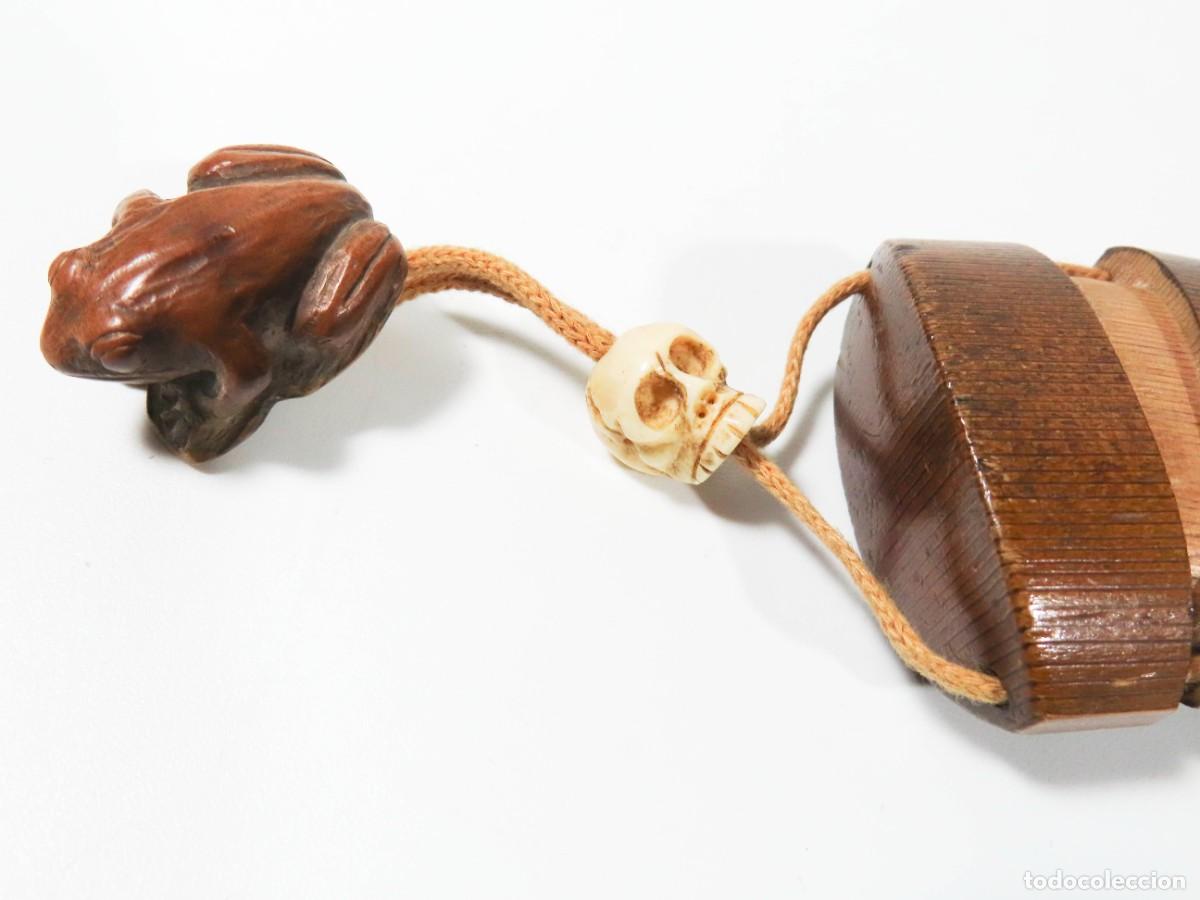 Arte: ANTIGUO INRO CON NETSUKE Y OJIME JAPON&Eacute;S EDO - Foto 8