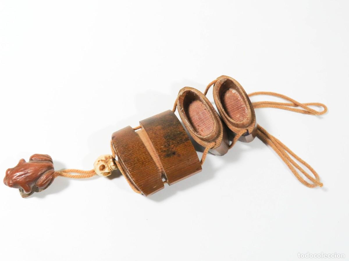 Arte: ANTIGUO INRO CON NETSUKE Y OJIME JAPON&Eacute;S EDO - Foto 9