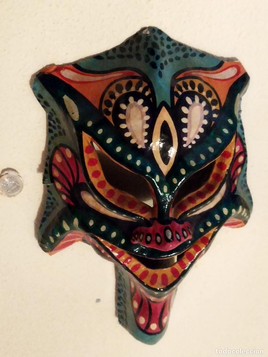 Arte: M&aacute;scara de papel mache decorada profusamente - Foto 1