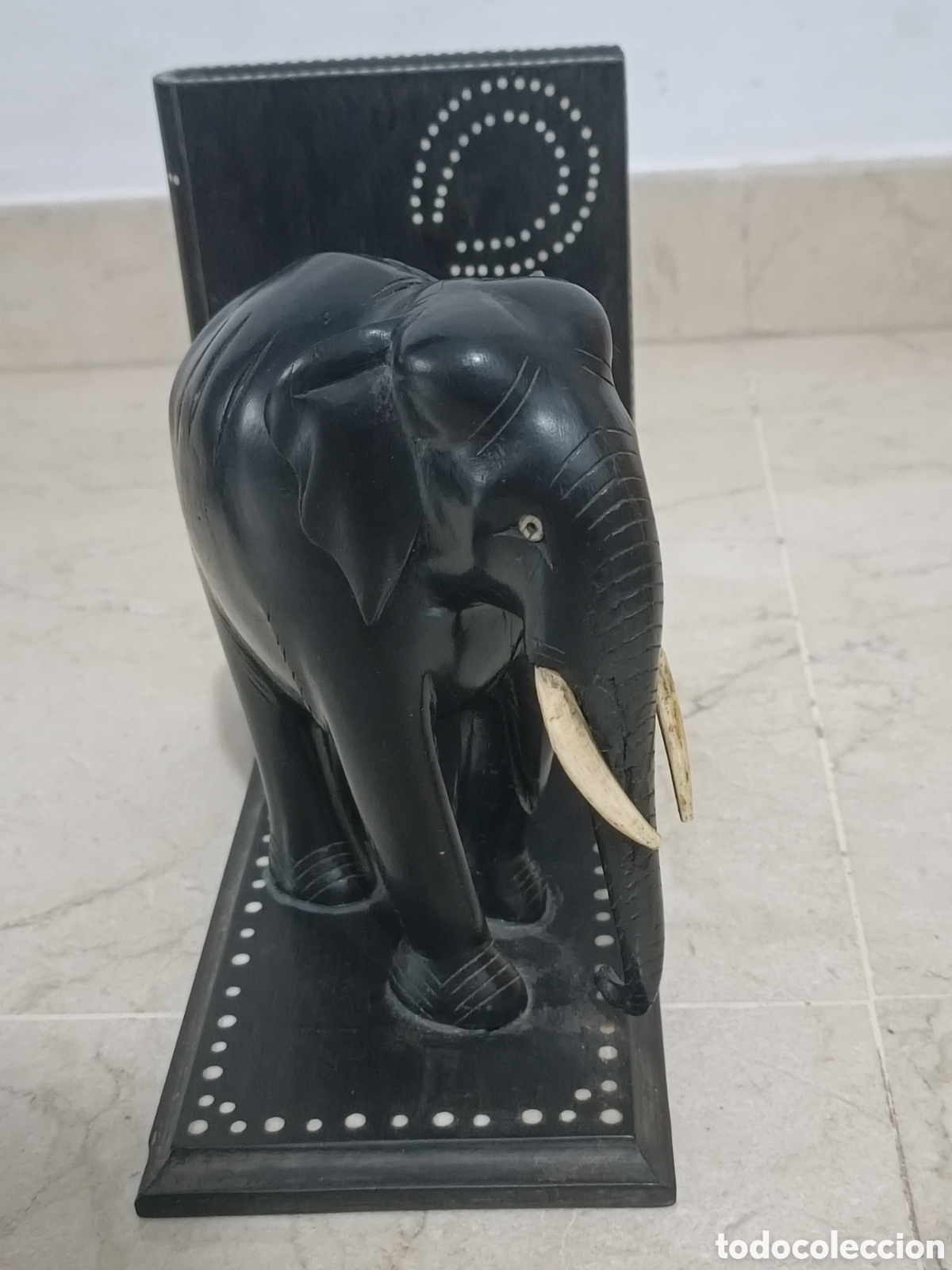Arte: Apoyalibros elefantes madera &eacute;bano - Foto 9