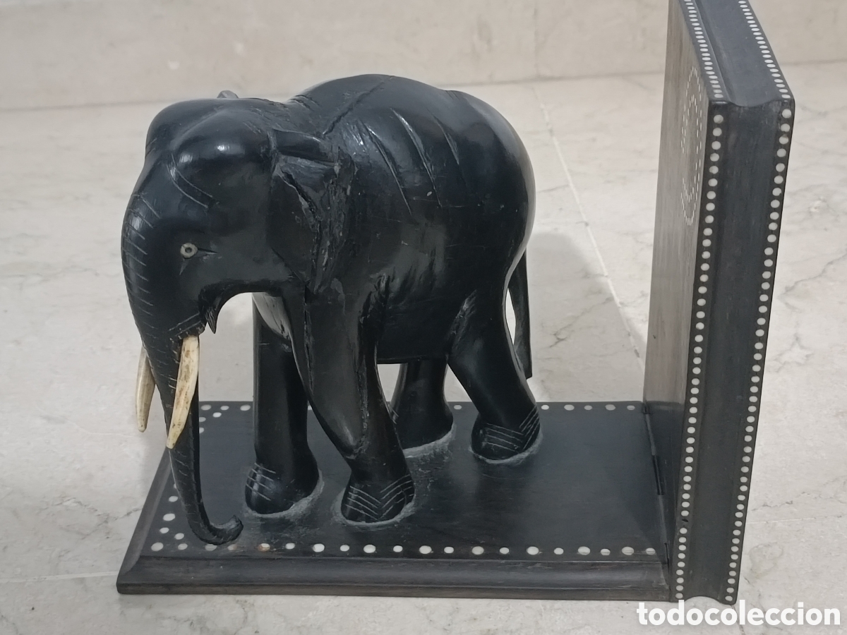 Arte: Apoyalibros elefantes madera &eacute;bano - Foto 10
