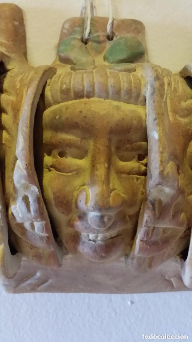 Arte: M&aacute;scara azteca, magn&iacute;fica - Foto 3