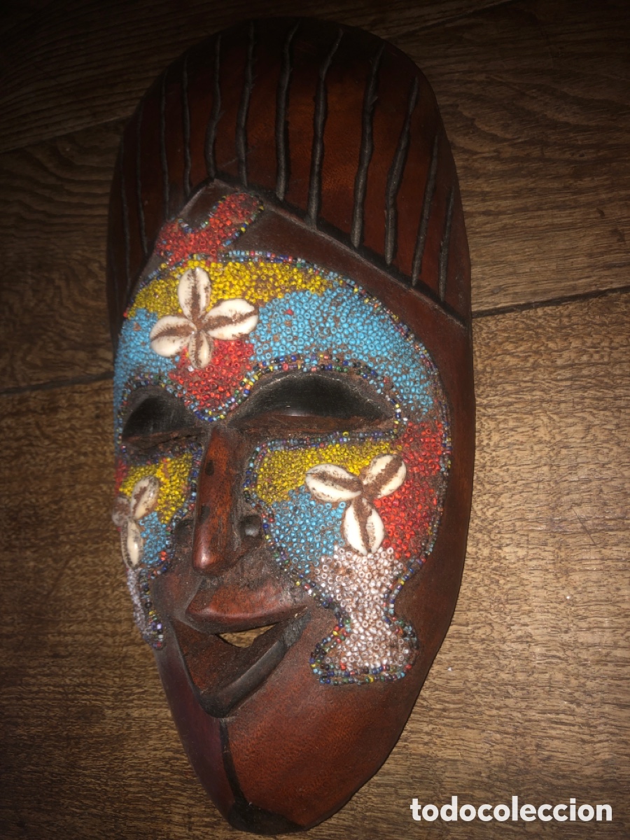 Arte: M&aacute;scara madera africana - Foto 3