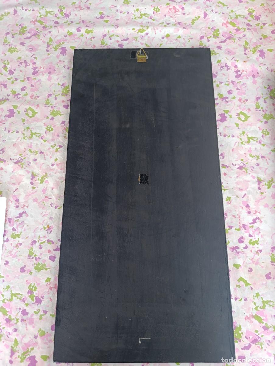 Arte: Cuadro chino de madera lacada con incrustaci&oacute;n de n&aacute;car - Foto 4