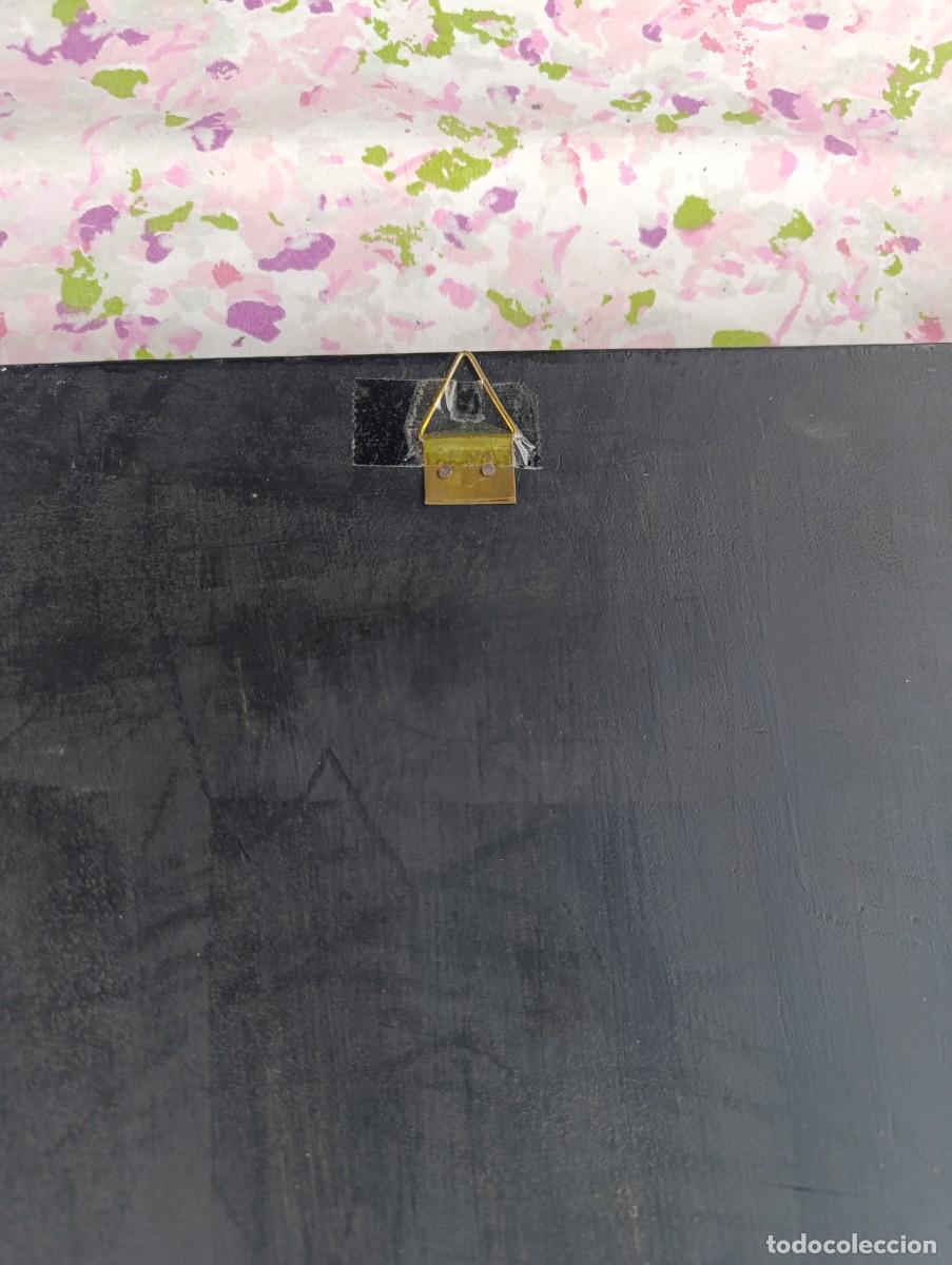 Arte: Cuadro chino de madera lacada con incrustaci&oacute;n de n&aacute;car - Foto 5