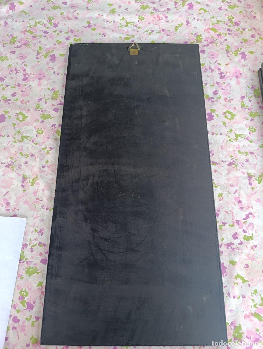 Arte: Cuadro chino de madera lacada con incrustaci&oacute;n de n&aacute;car - Foto 4