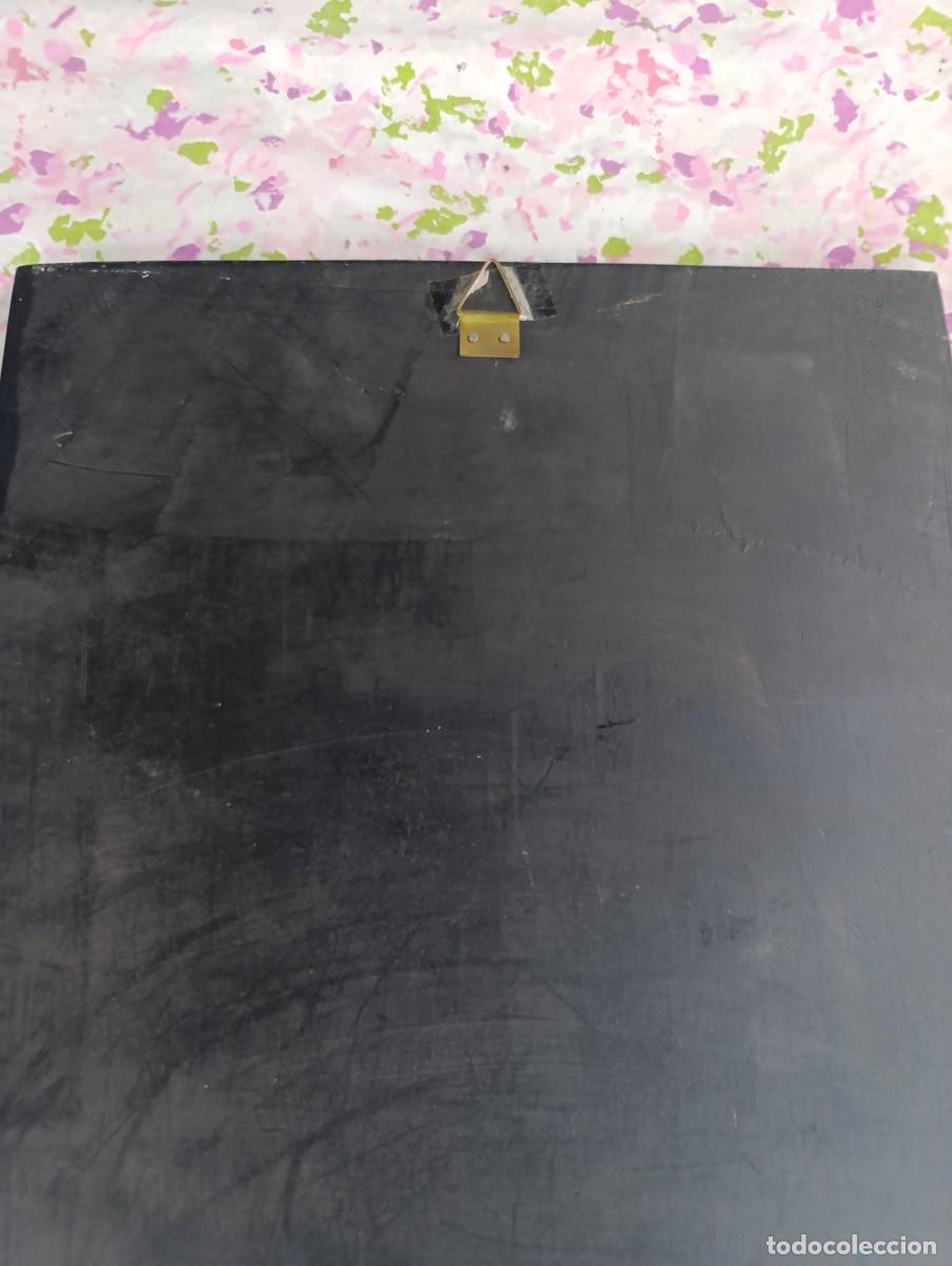 Arte: Cuadro chino de madera lacada con incrustaci&oacute;n de n&aacute;car - Foto 5