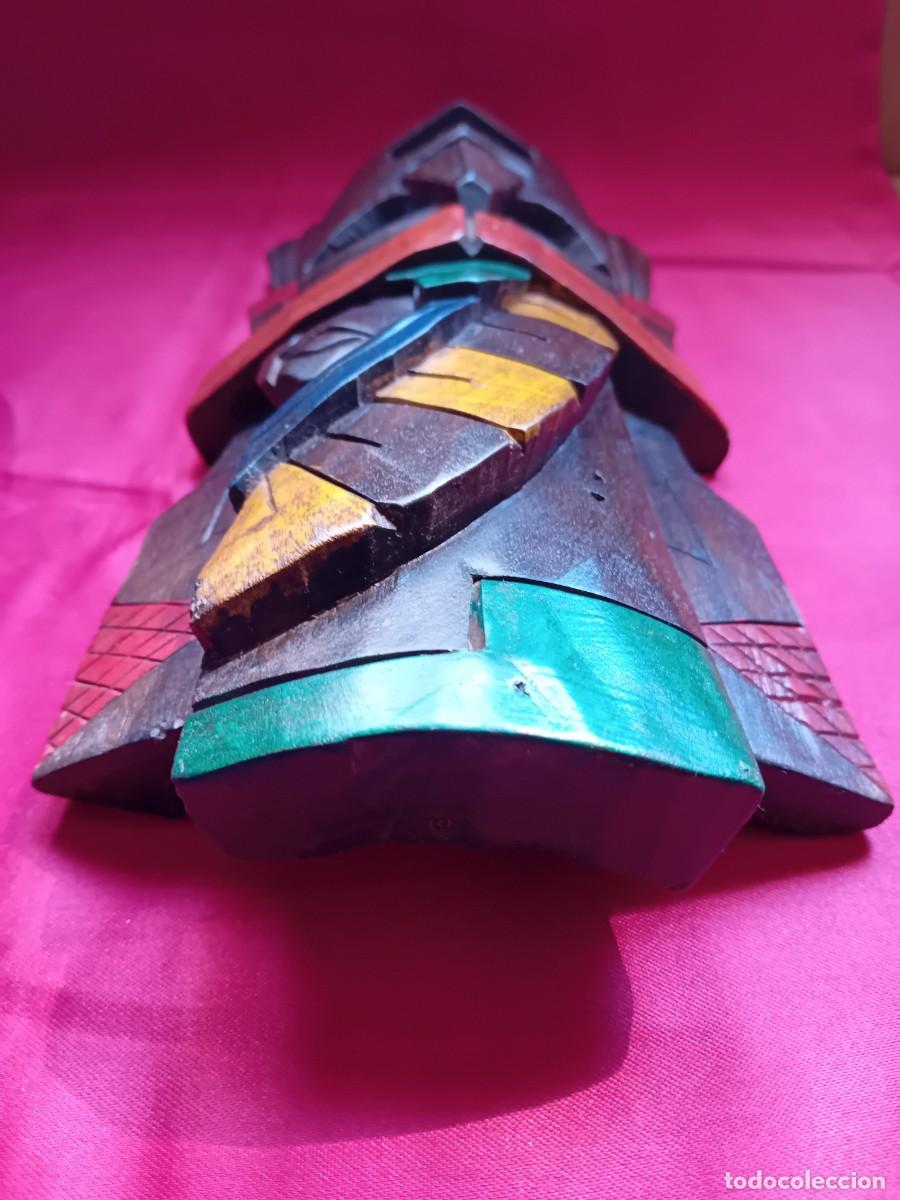 Arte: M&aacute;scara de madera tallada y pintada - Foto 3