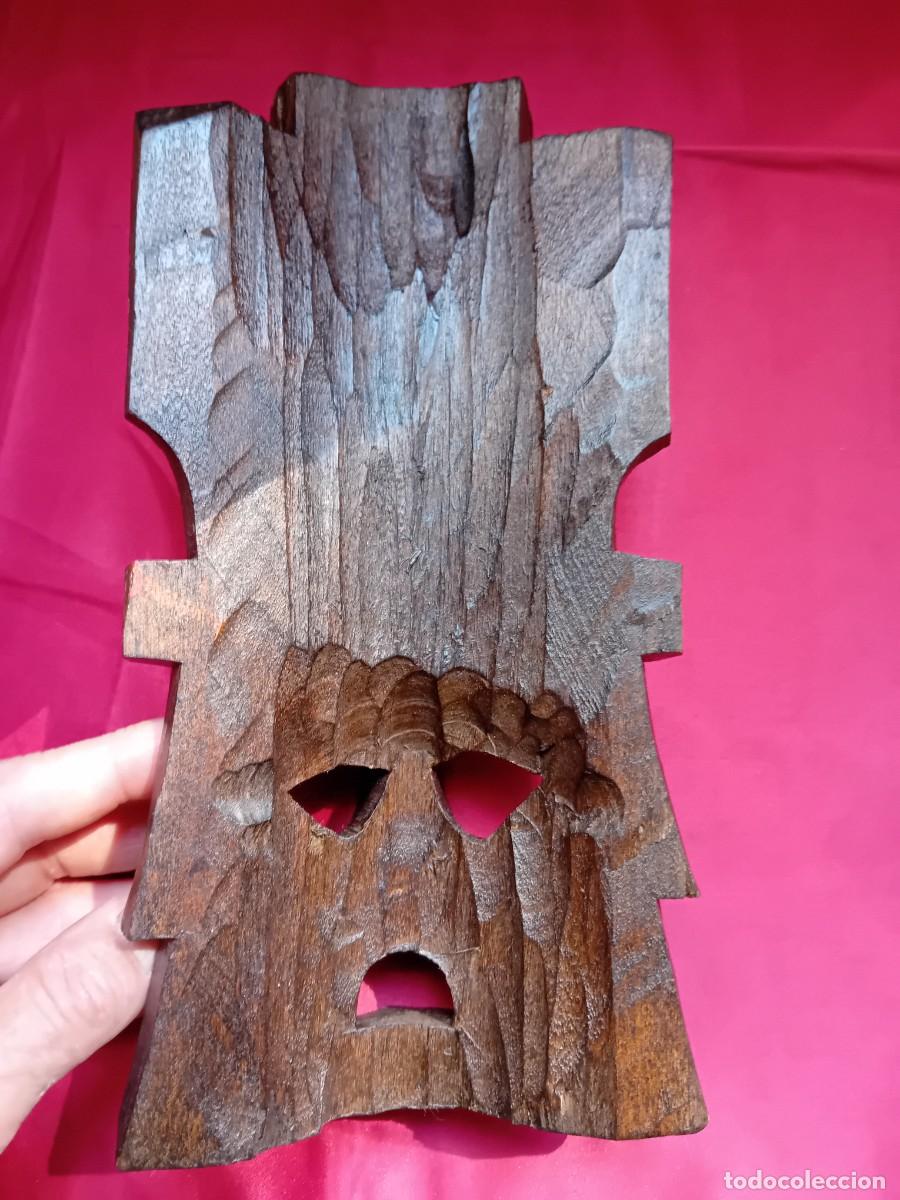 Arte: M&aacute;scara de madera tallada y pintada - Foto 4