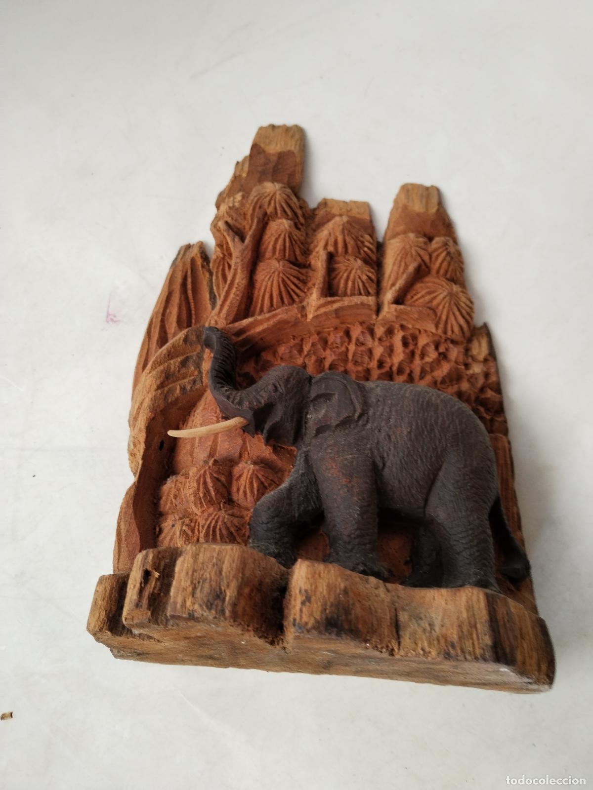 Arte: elefante talla madera - Foto 3