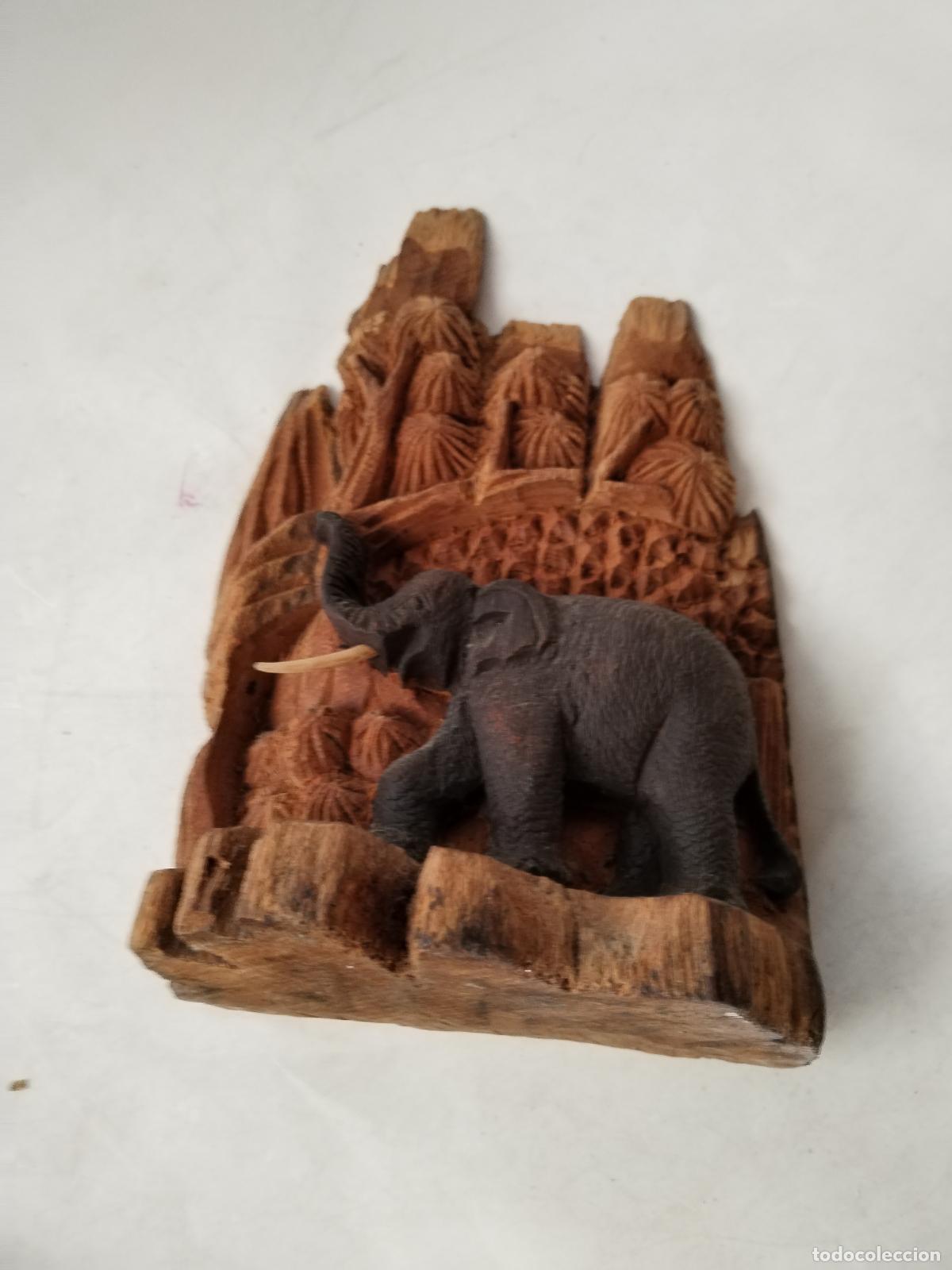 Arte: elefante talla madera - Foto 4