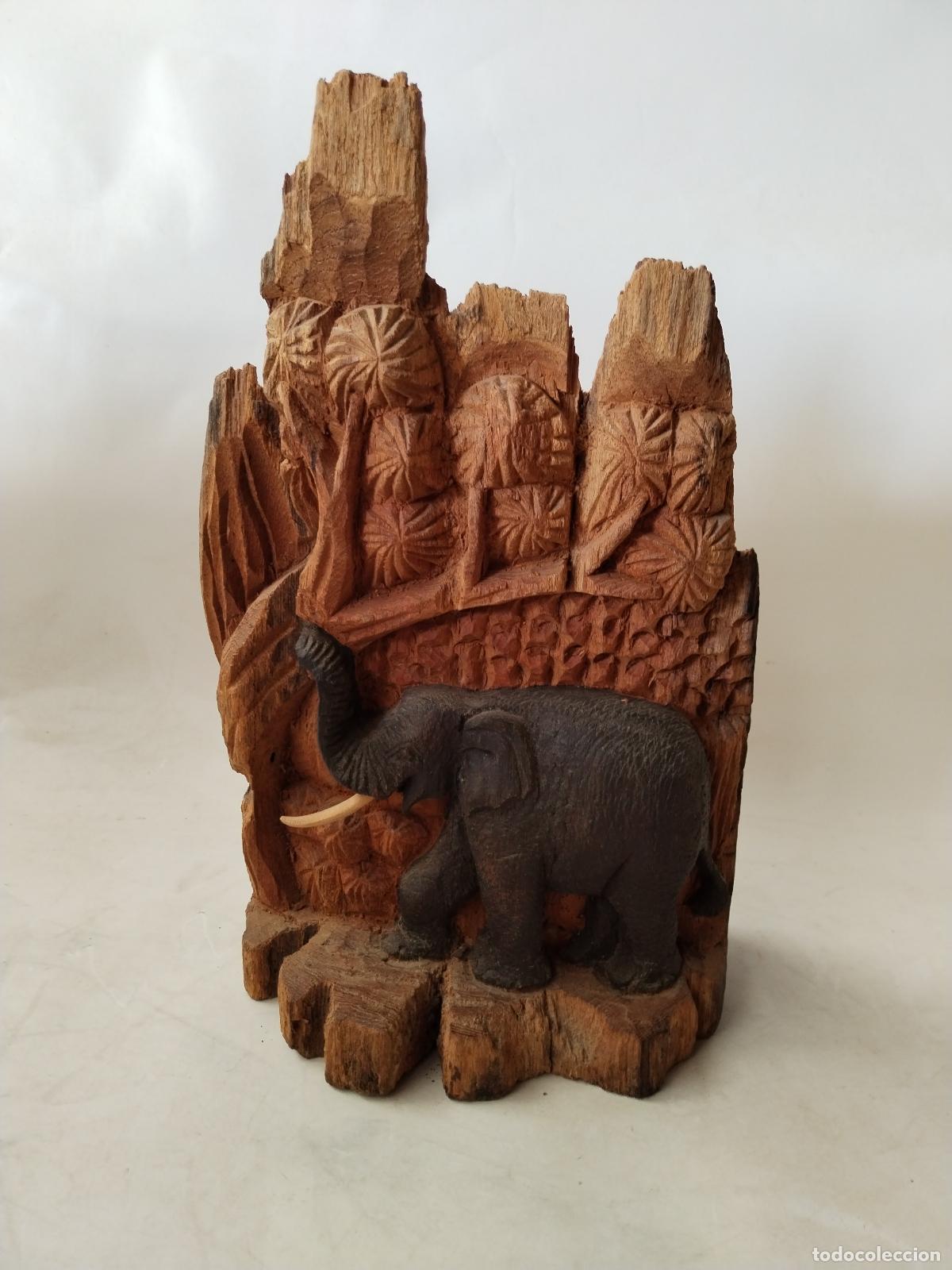 Arte: elefante talla madera - Foto 8
