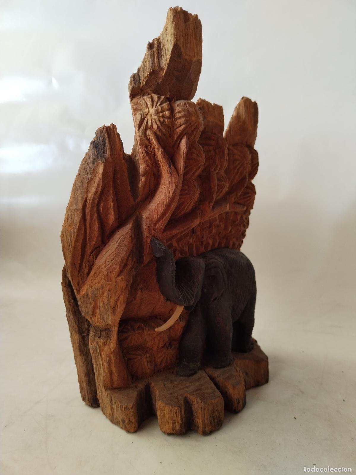 Arte: elefante talla madera - Foto 9