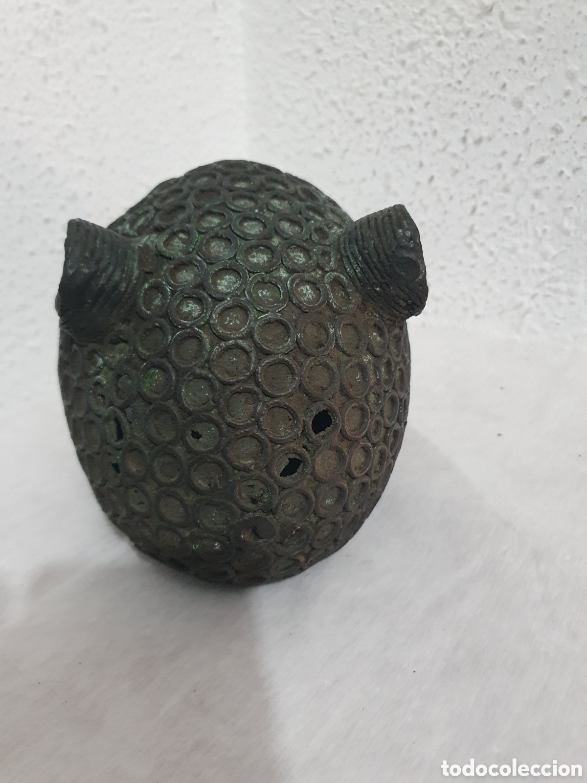 Arte: Masque l&eacute;opard de bronze du royaume de benin - Foto 3