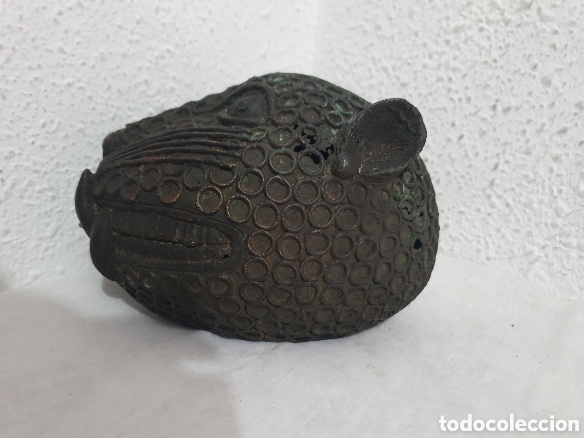 Arte: Masque l&eacute;opard de bronze du royaume de benin - Foto 4