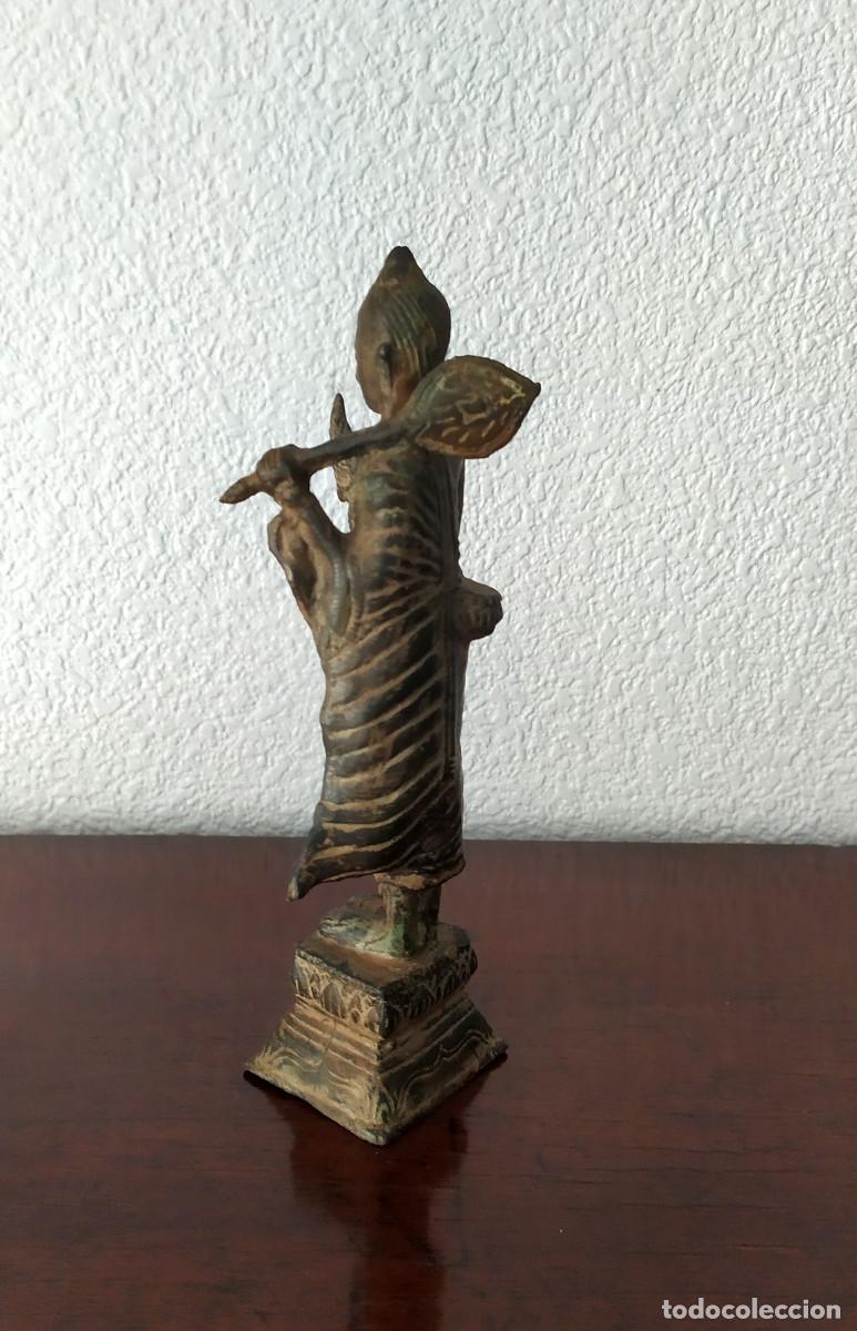 Arte: BUDA DE PIE - Antigua figura de bronce - Foto 4