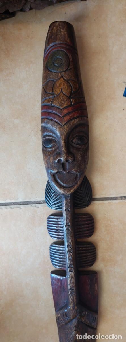 Arte: M&aacute;scara Africana De madera tallada - Foto 1