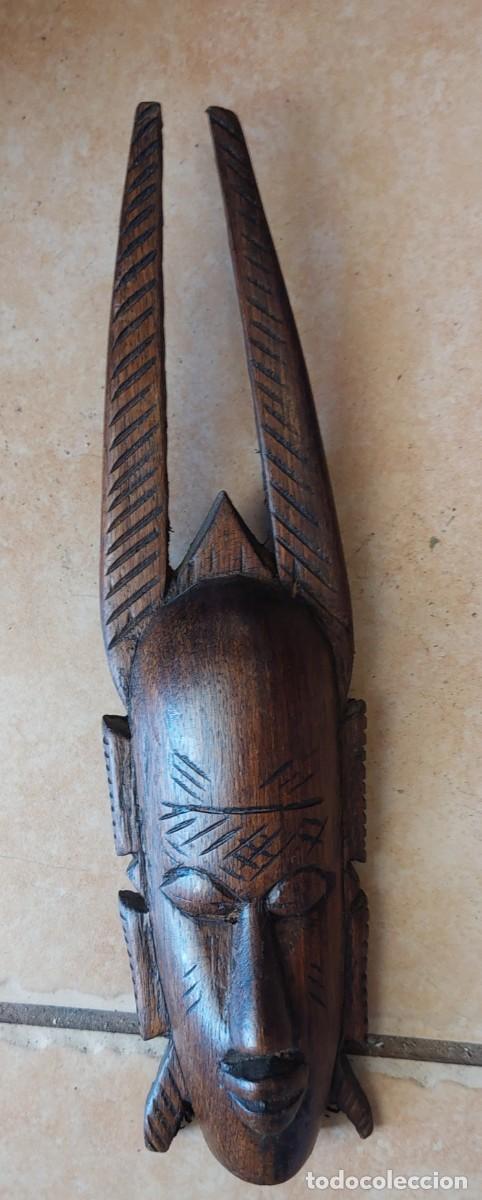 Arte: M&aacute;scara Africana De madera tallada - Foto 1
