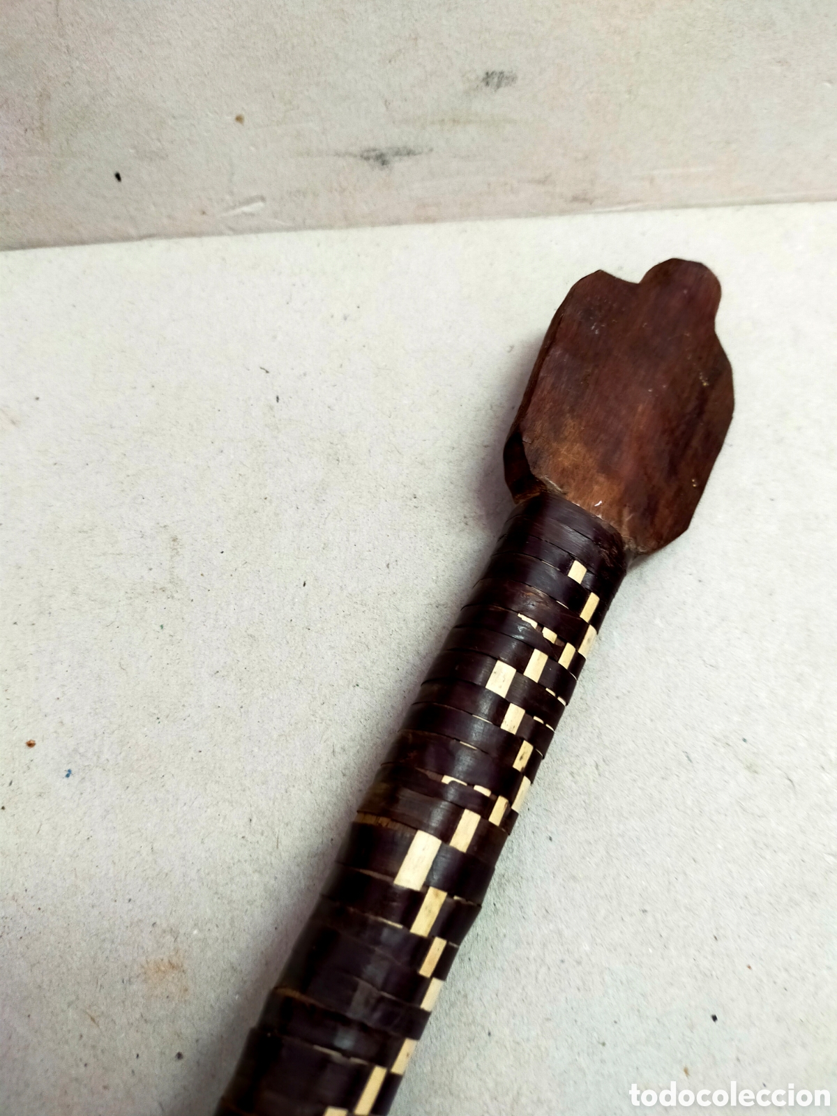Arte: LANZA ETNICA DE MADERA. 50 CM. - Foto 4