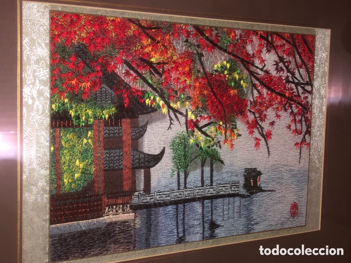 Arte: Cuadro bordado en seda - Foto 6