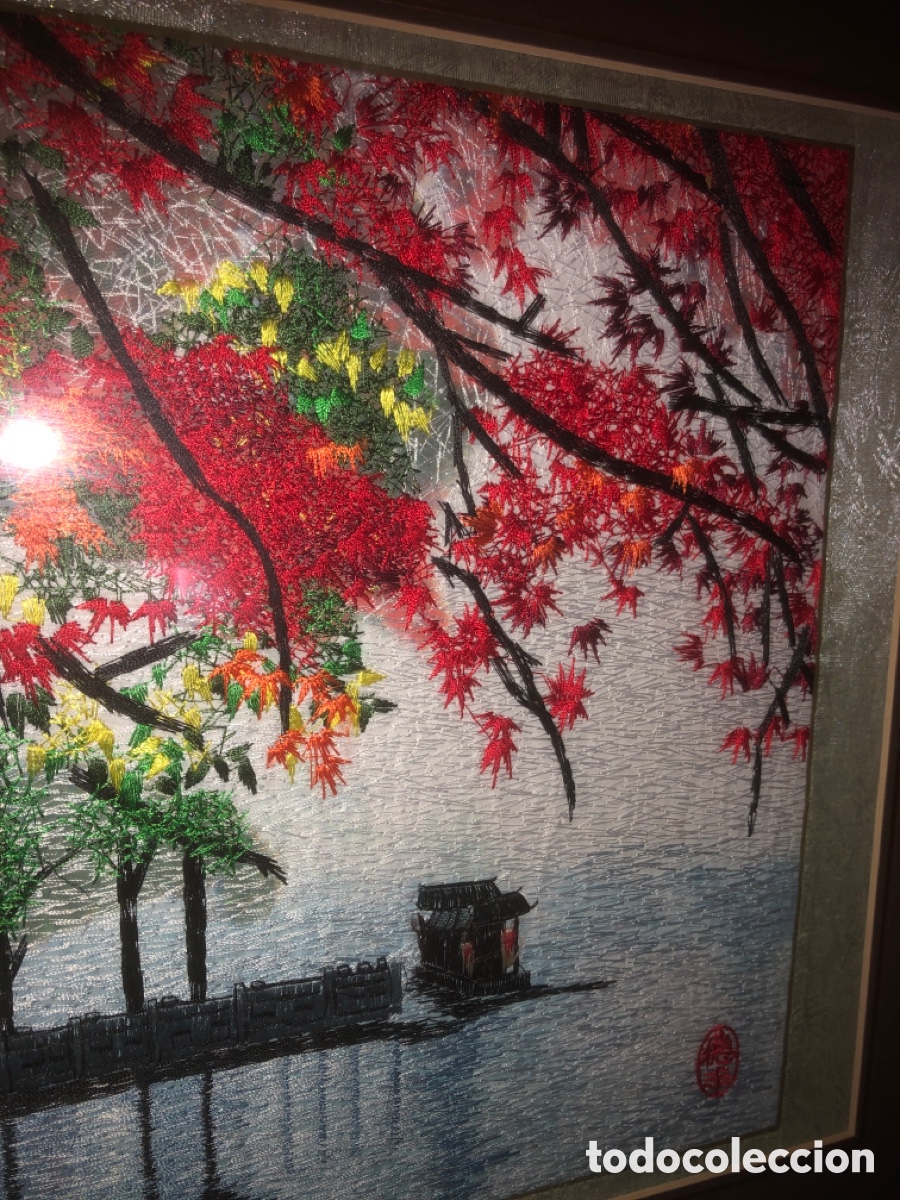 Arte: Cuadro bordado en seda - Foto 7