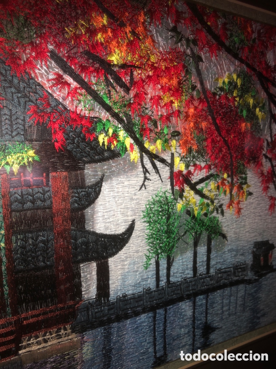 Arte: Cuadro bordado en seda - Foto 8