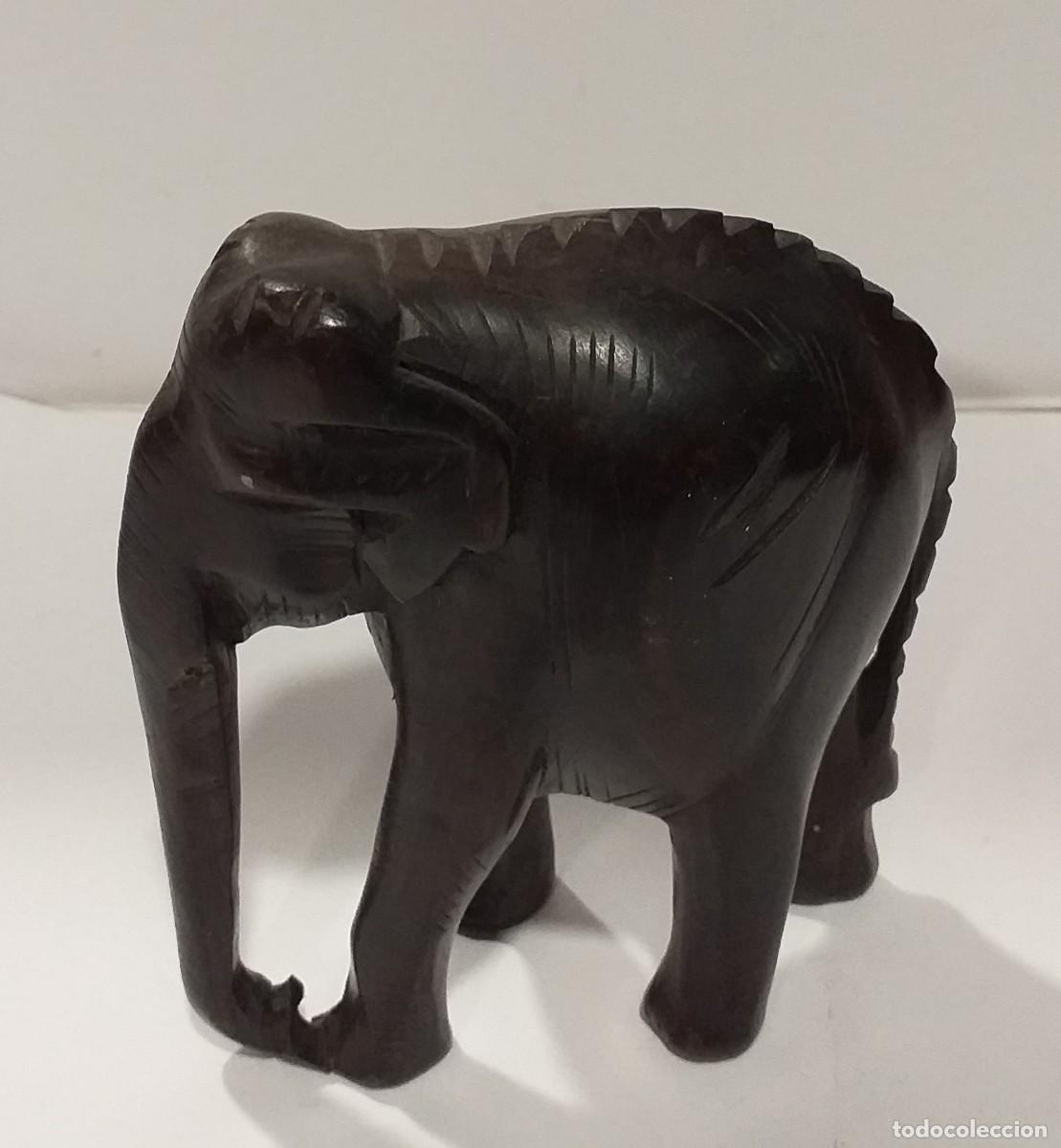 Arte: ELEFANTE DE MADERA DE CAOBA - Foto 1
