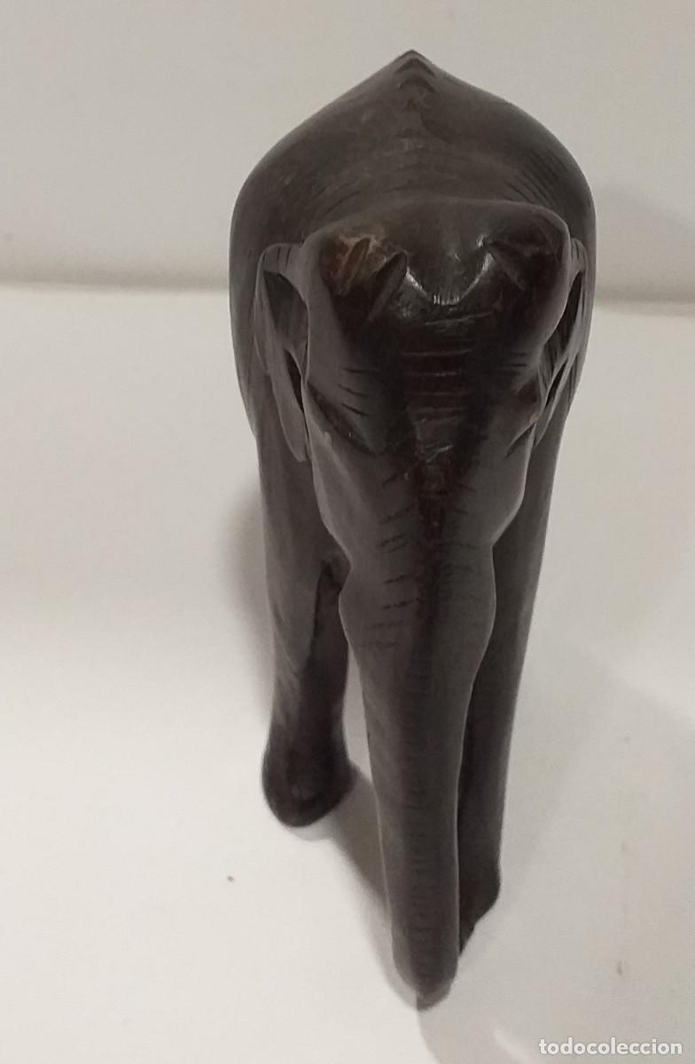 Arte: ELEFANTE DE MADERA DE CAOBA - Foto 2