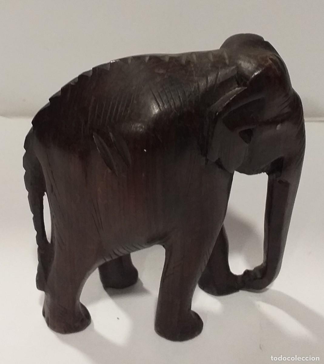 Arte: ELEFANTE DE MADERA DE CAOBA - Foto 3