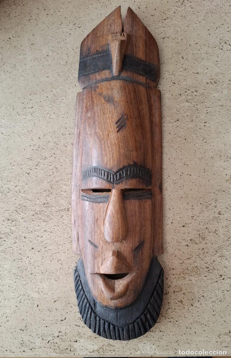 Arte: MASCARA ETNICA DE MADERA TALLADA - Foto 1
