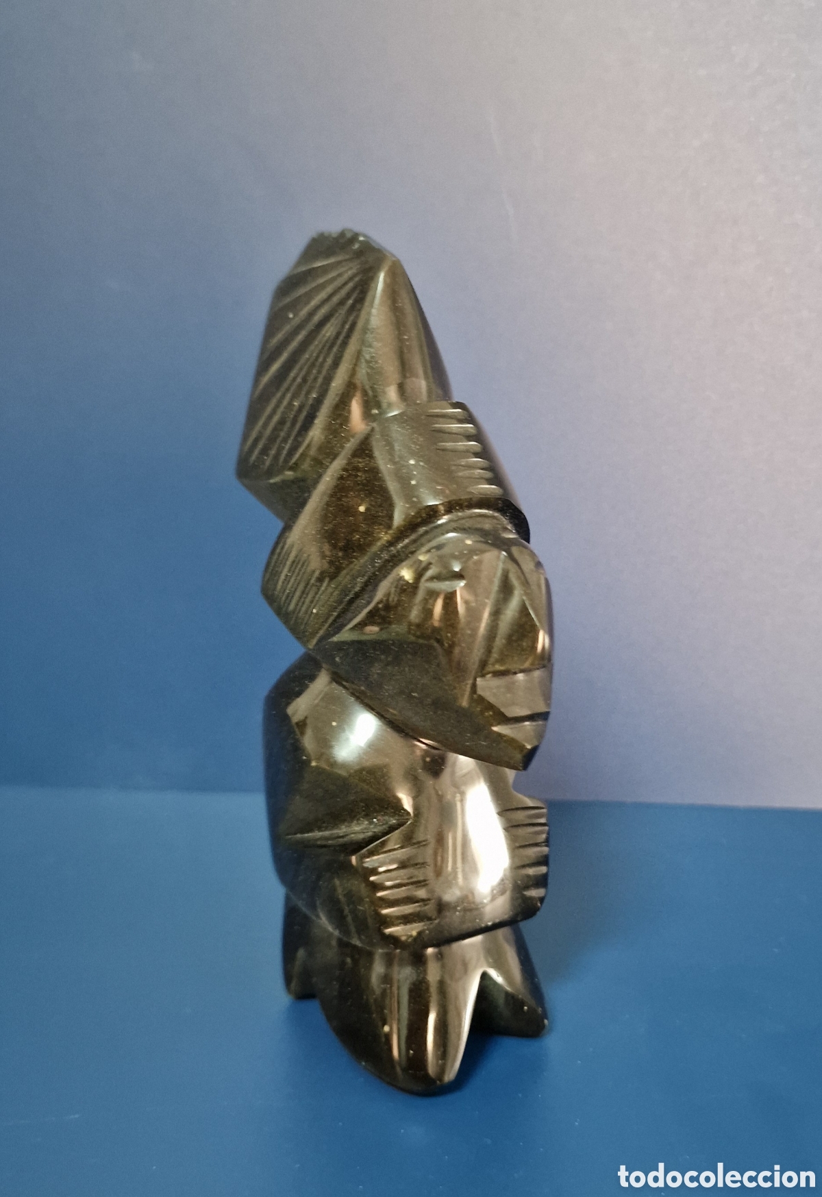 Arte: Figura azteca obsidiana - Foto 1
