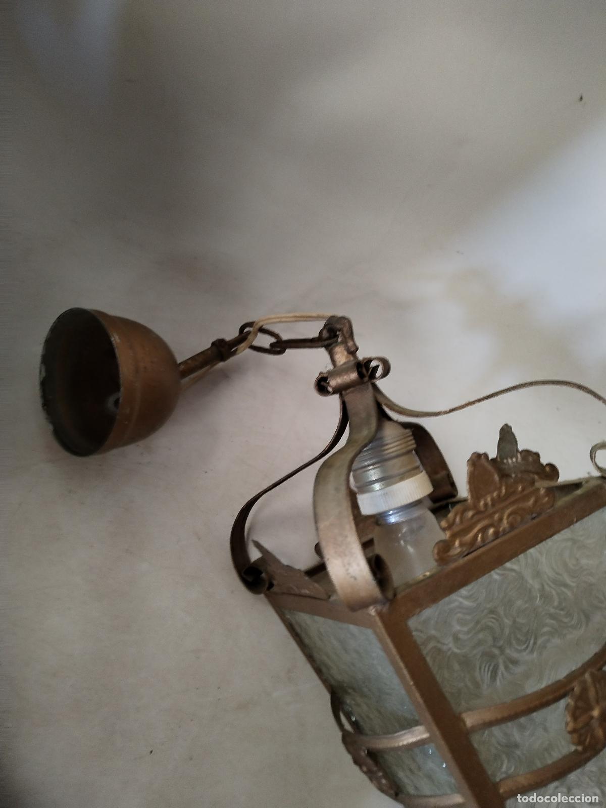 Arte: antigua lampara farol de techo - Foto 2