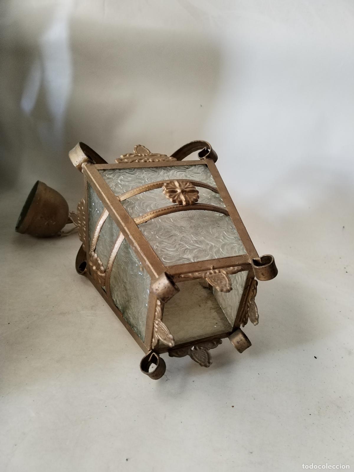Arte: antigua lampara farol de techo - Foto 3