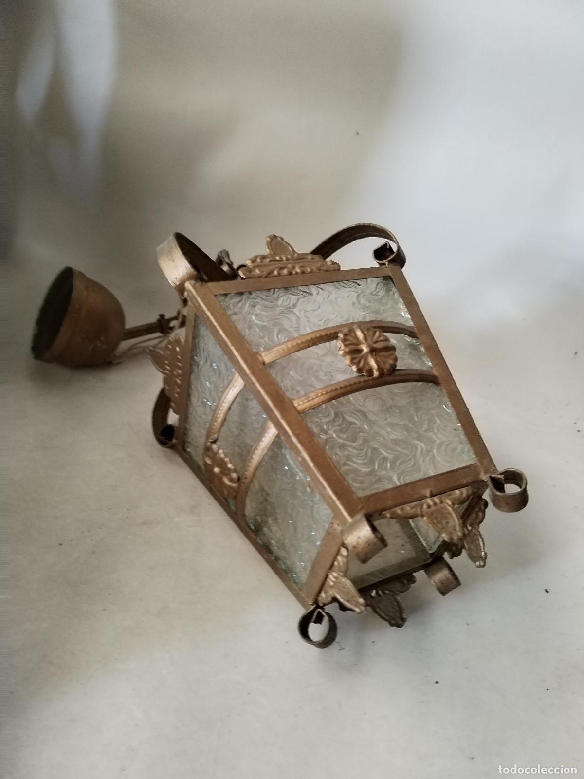 Arte: antigua lampara farol de techo - Foto 4