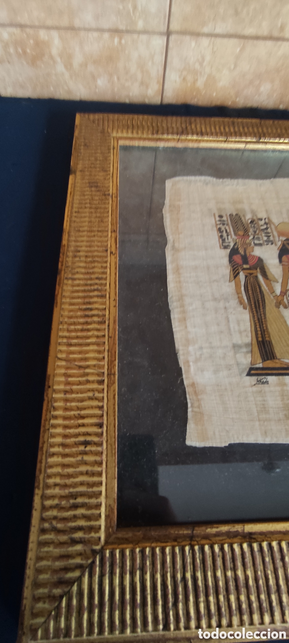 Arte: Cuadro, Papiro egipcio pintado a nano - Foto 4