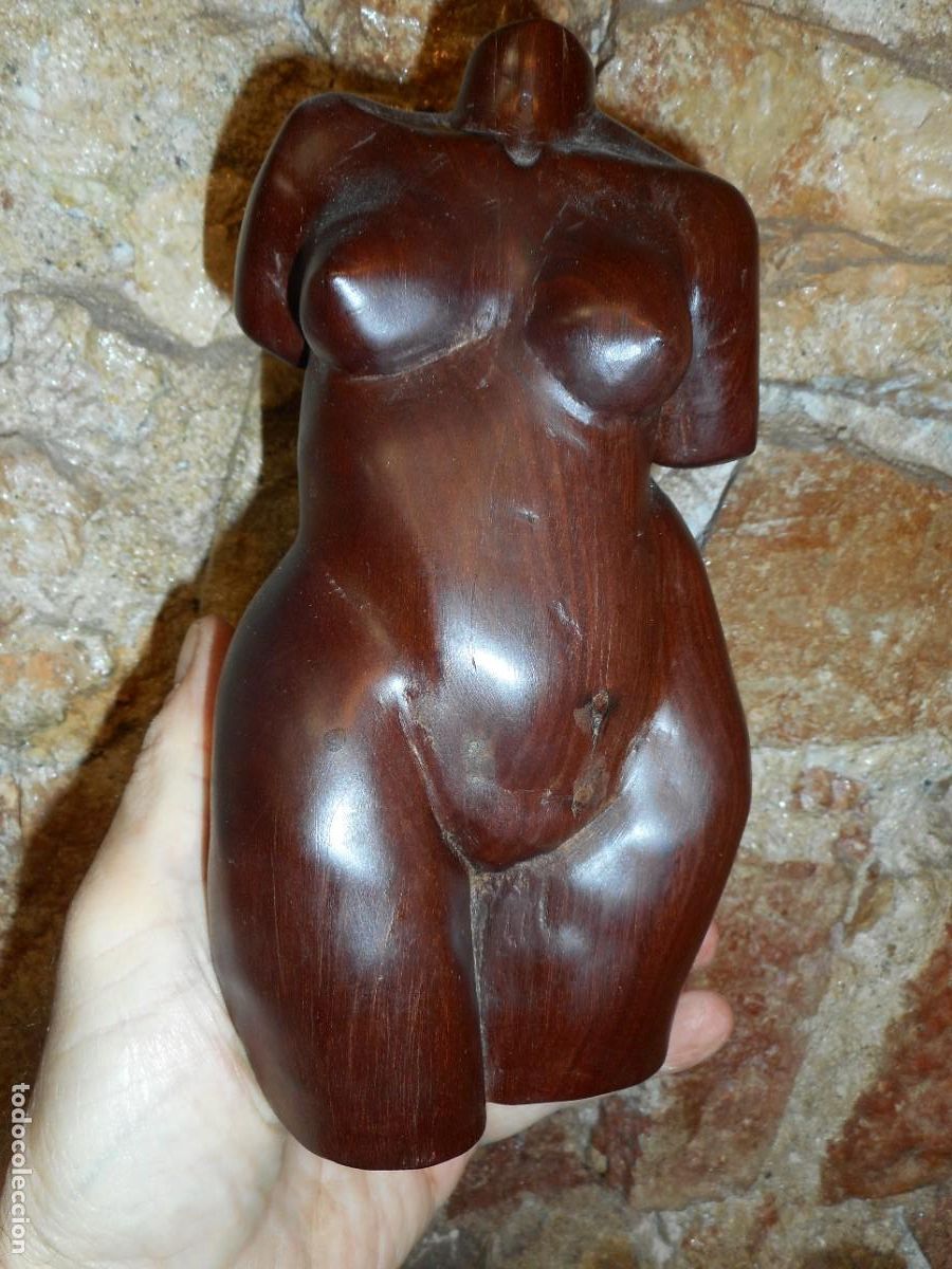 Arte: Talla de mujer en madera de caoba / Cuba - Foto 1
