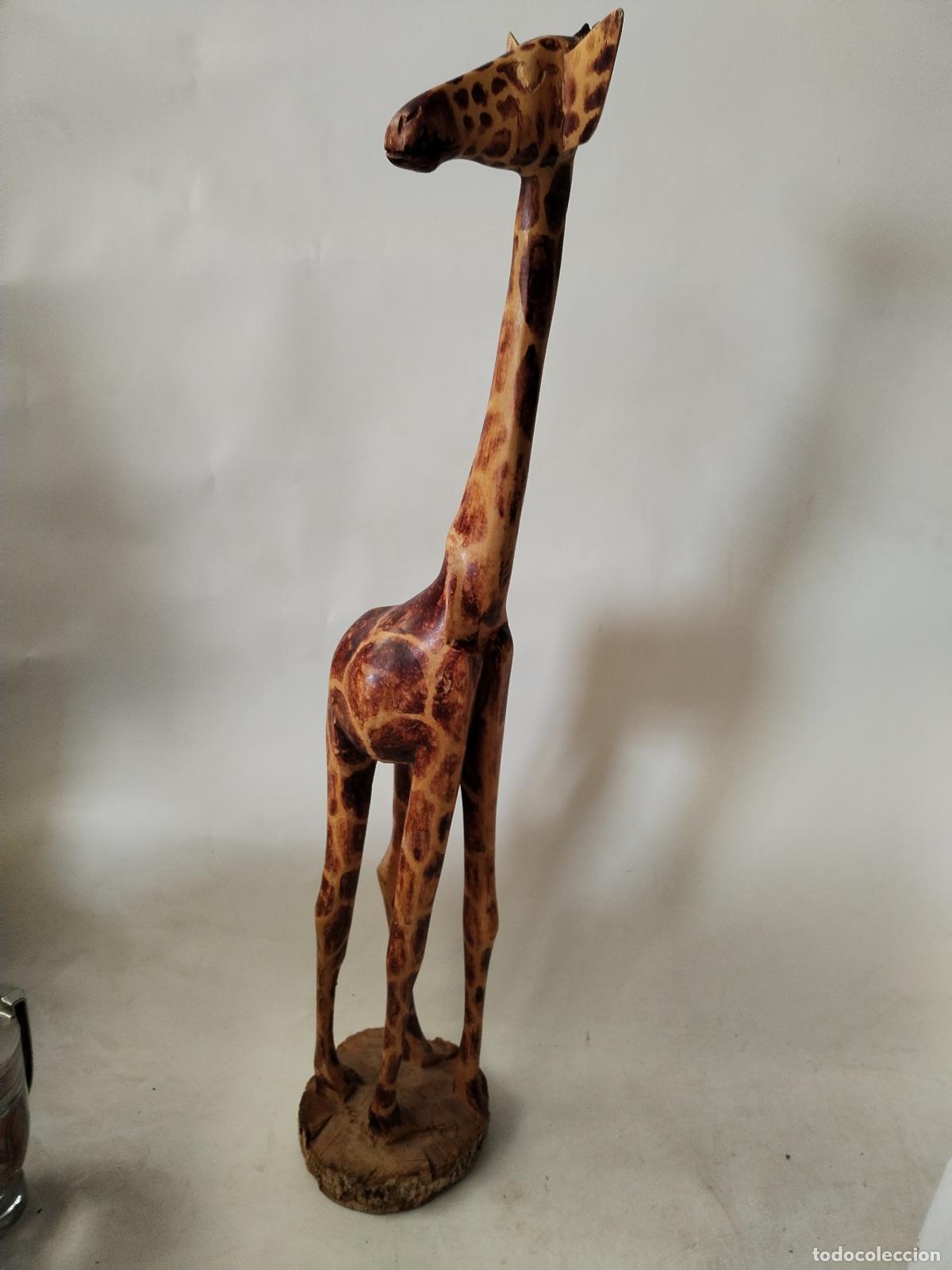 Arte: girafa africa tallada en madera - Foto 7