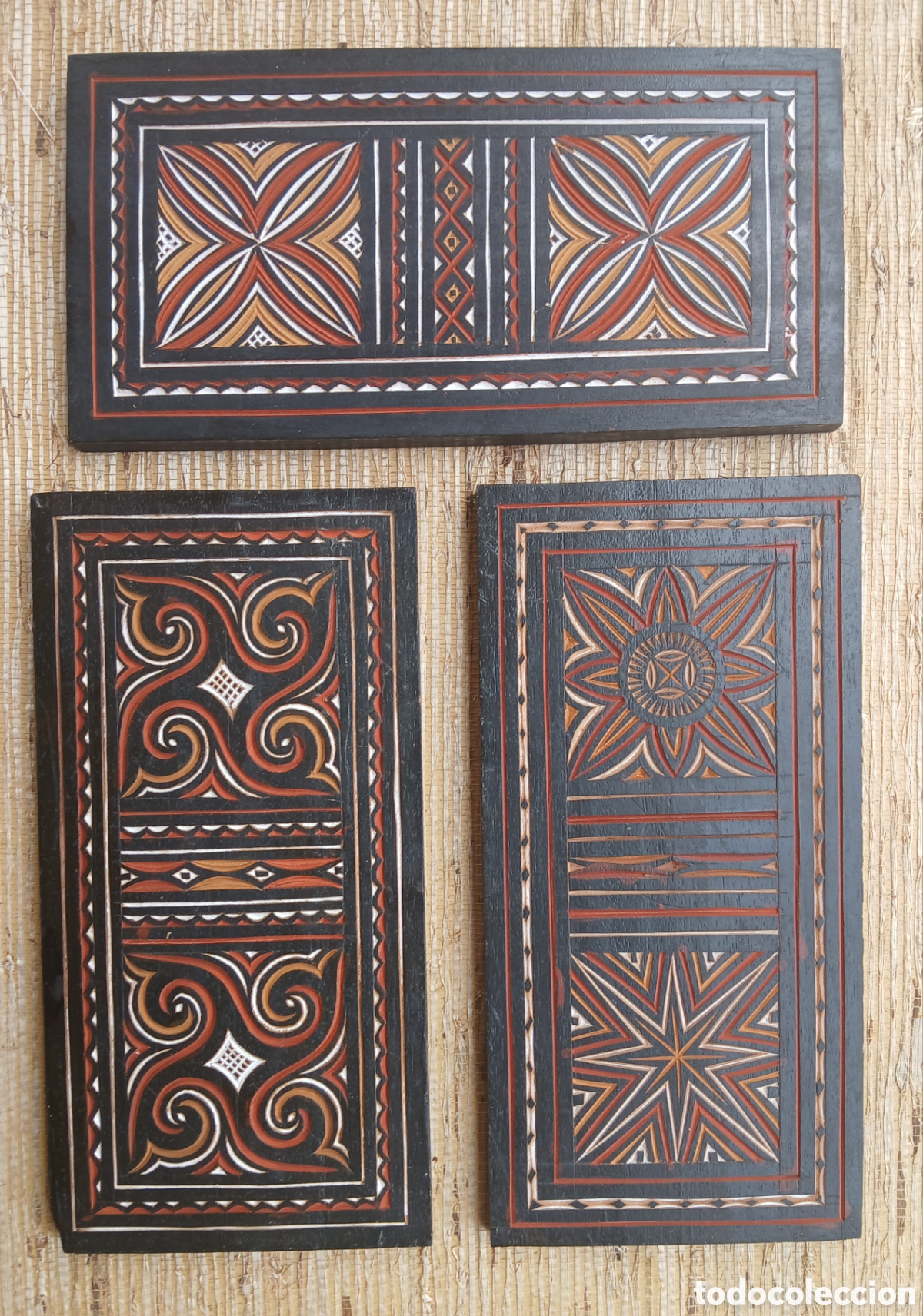 Arte: Tres paneles de los Toraja de Sulawesi - Foto 1
