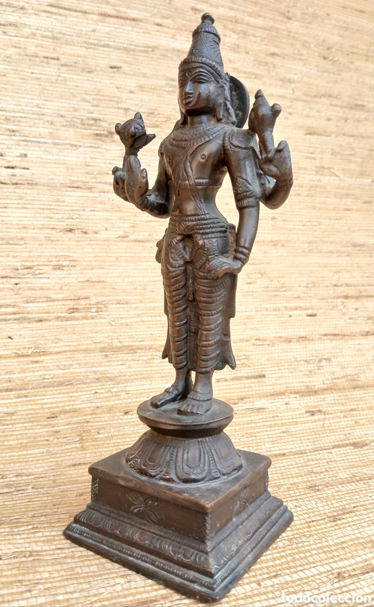 Arte: Figura Lakshmi en bronce (India) - Foto 2