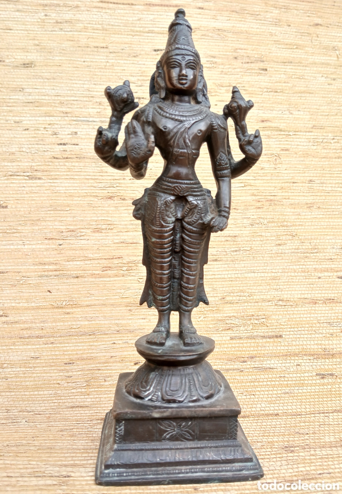 Arte: Figura Lakshmi en bronce (India) - Foto 1