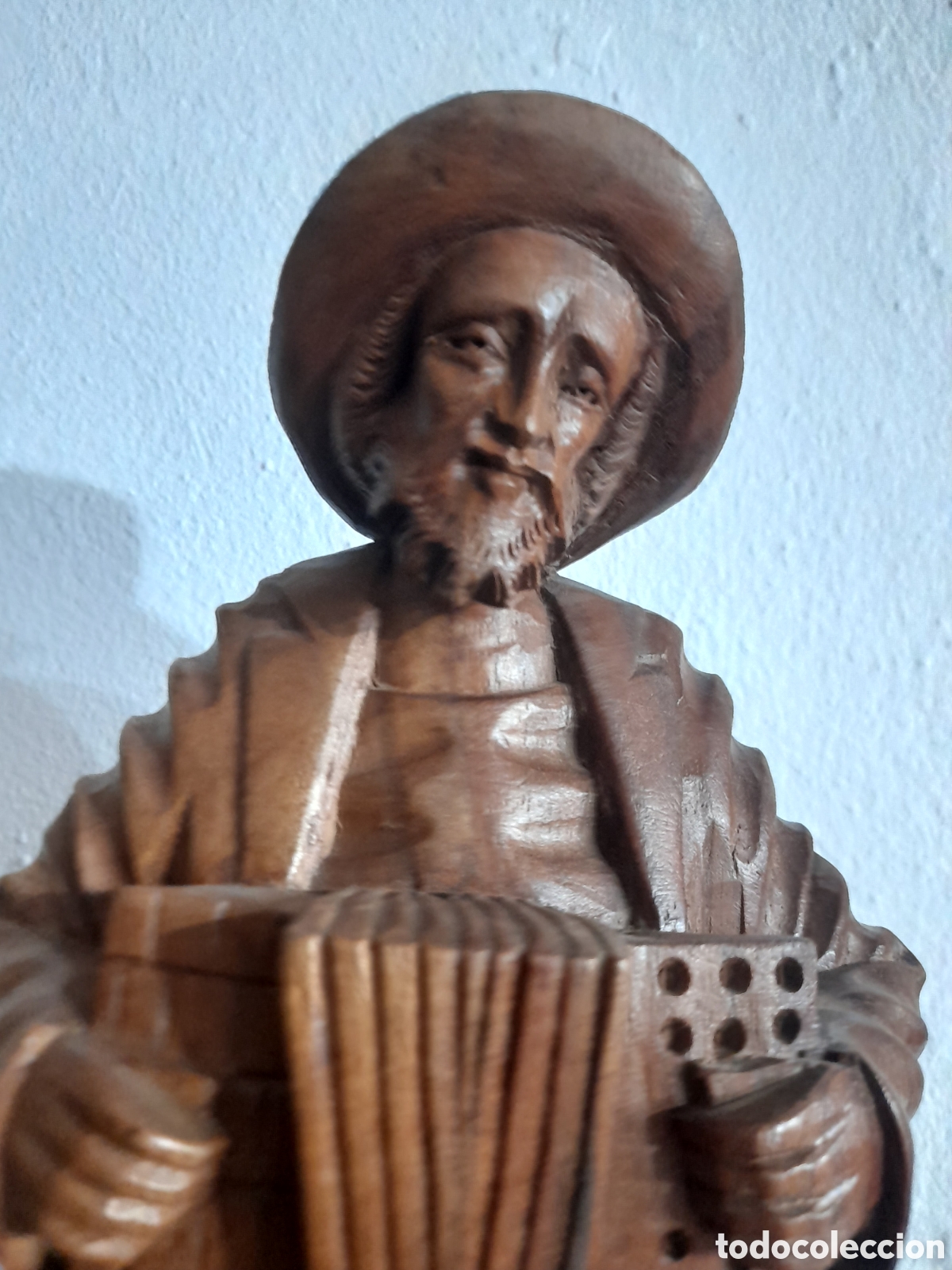 Arte: Talla m&uacute;sico acorde&oacute;n madera - Foto 5