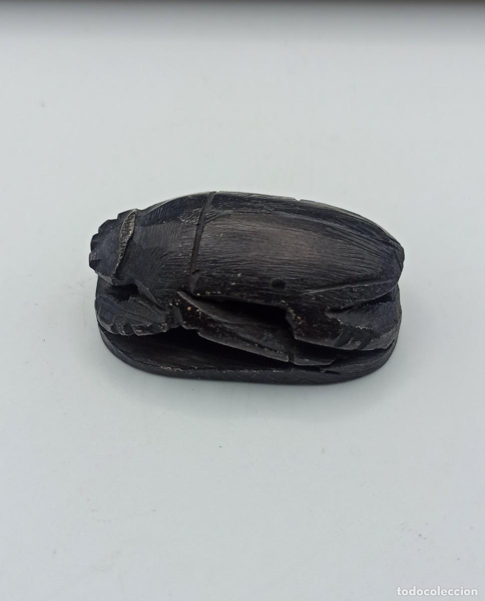 Arte: Escarabajo tallado de Egipto - Foto 2