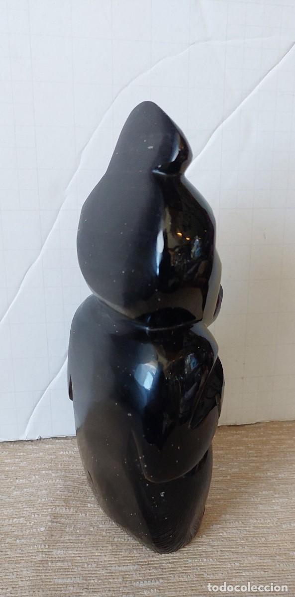Arte: &Iacute;dolo azteca de obsidiana. - Foto 2