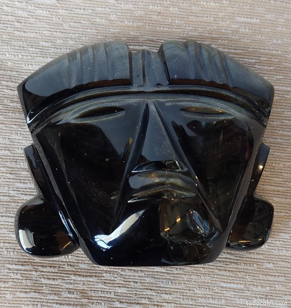 Arte: Cabeza de &iacute;dolo azteca De obsidiana - Foto 1