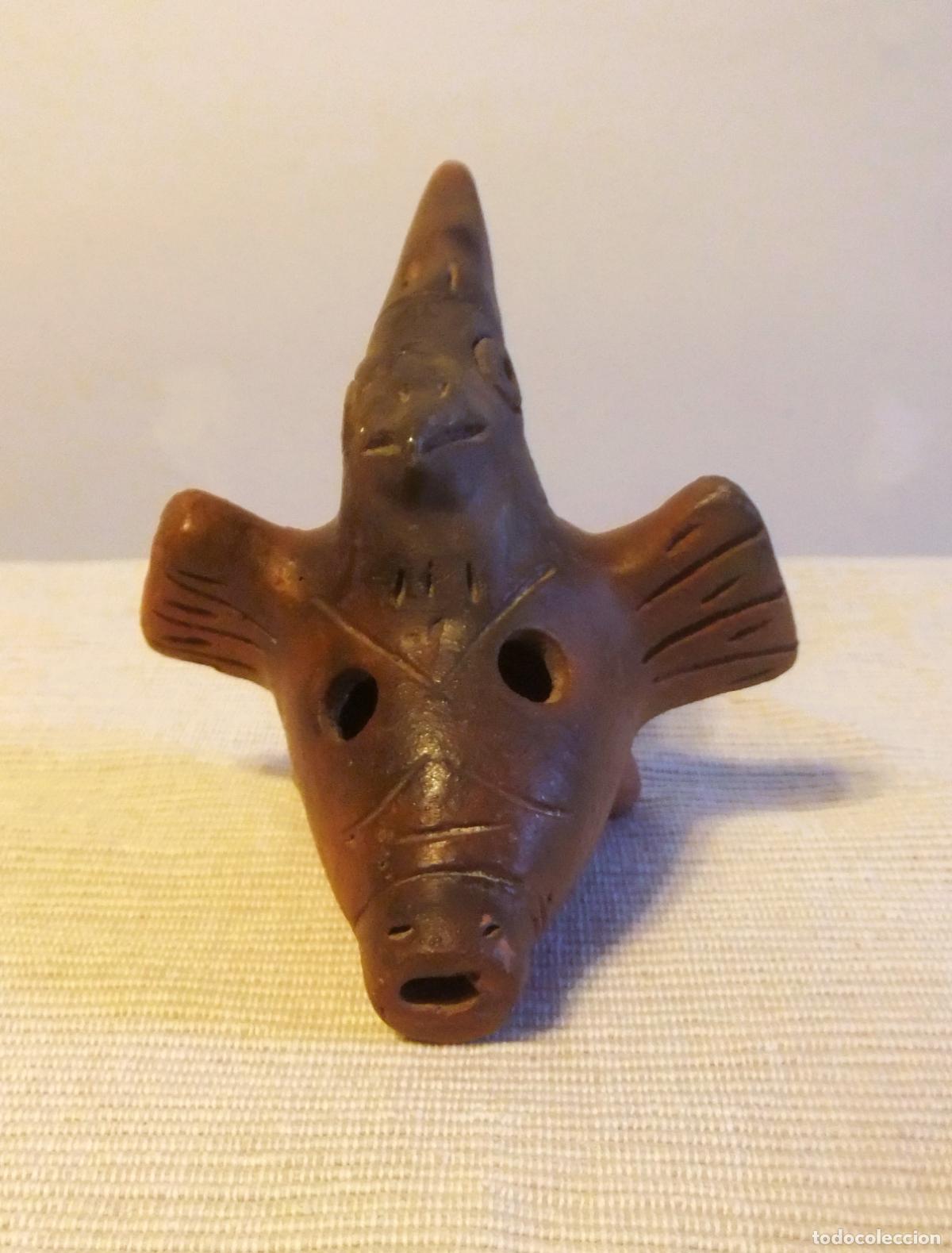 Arte: SILBATO, OCARINA DE ARCILLA AZTECA / MAYA - Foto 2