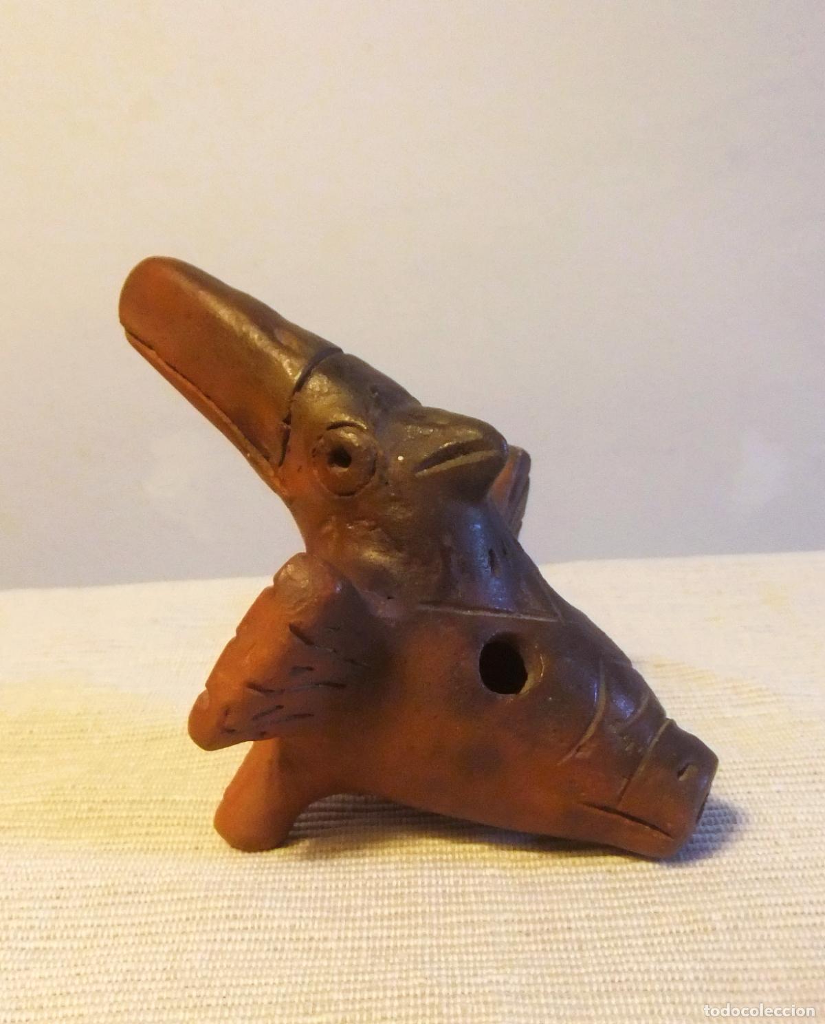 Arte: SILBATO, OCARINA DE ARCILLA AZTECA / MAYA - Foto 3
